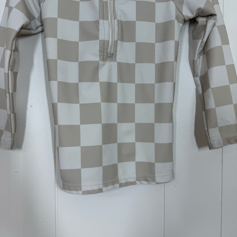 Brixton Phoenix Cream Checkered Rash Guard - Picture 12 of 13